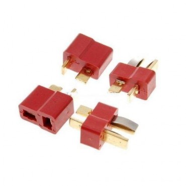 CONECTOR PLUG DEANS 2 MACHOS 2 FÊMEAS COM TERMO RETRÁTIL CPDMF2P